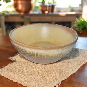Vintage Frankoma Pottery Bowl #7X – Tan/Brown Glaze – 6” Diameter